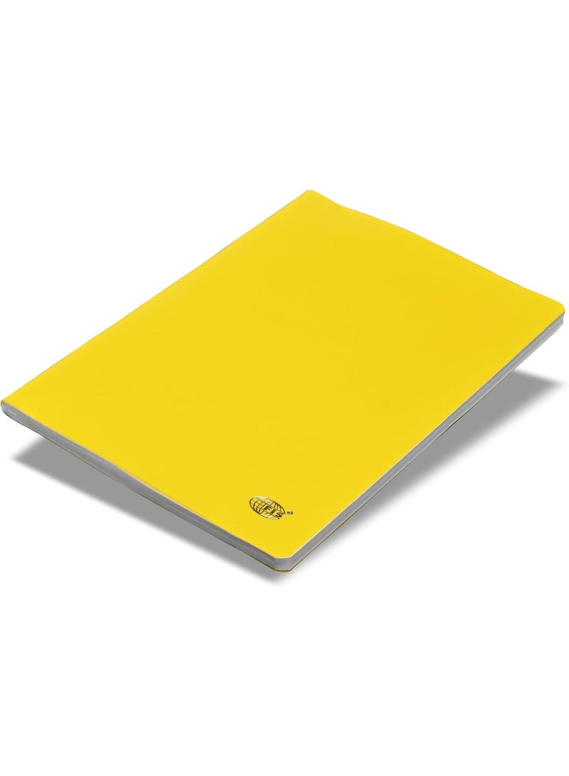 FIS Notebook, A5 Size(148x210mm), PP Soft Cover Materials, Stong Binding Wire, 80 Sheets, Plain No Ruling, Rounded Corners, Packet of 5 Pieces, Neon Yellow Cover Design-FSNBA5PLPPNYL - Image 2